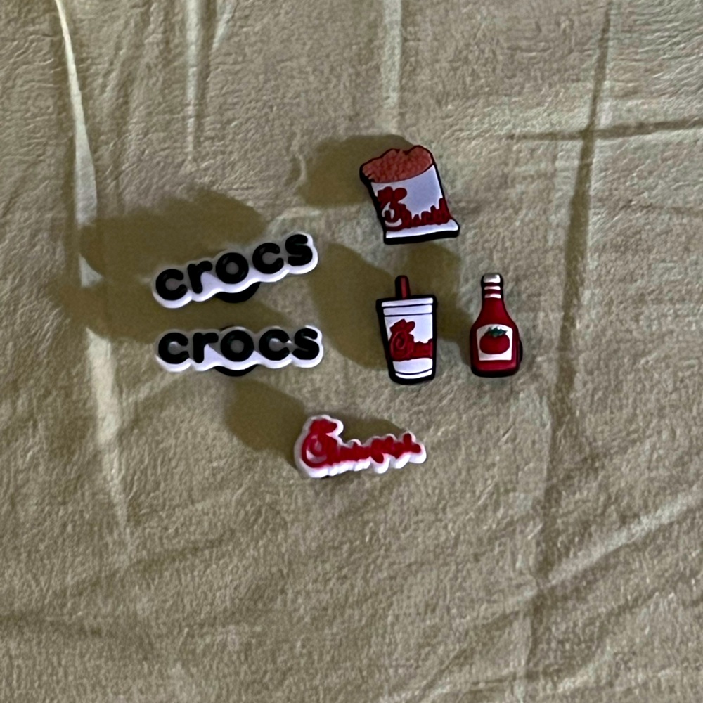 6 count of new, never used croc jibbitz. Perfect condition.